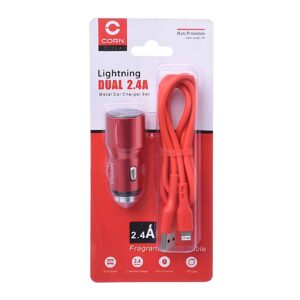 Cargador de carro, Cargador de automovil para celular, Cargador lightning para carro 2 Puertos + Cable Lightning