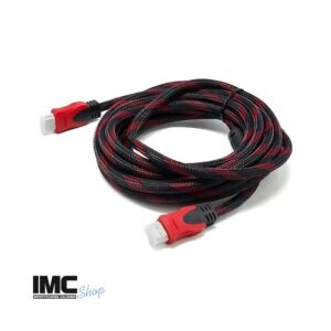 Cable Hdtv 5 Metros Doble Filtro Mallado Punta Dorada