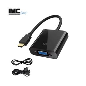 Adaptador de Cable HD 1080P HDMI, Compatible con VGA, con fuente de alimentación de Audio HDTV macho a VGA hembra, convertidor para portátil, PC, TV, tabletas