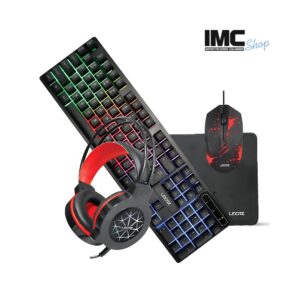 Combo de juegos 4 en 1, serie CP-01, accesorios para juegos de computadora, teclado, ratón, alfombrilla y auriculares, todo en uno. Teclado con mouse y audifonos